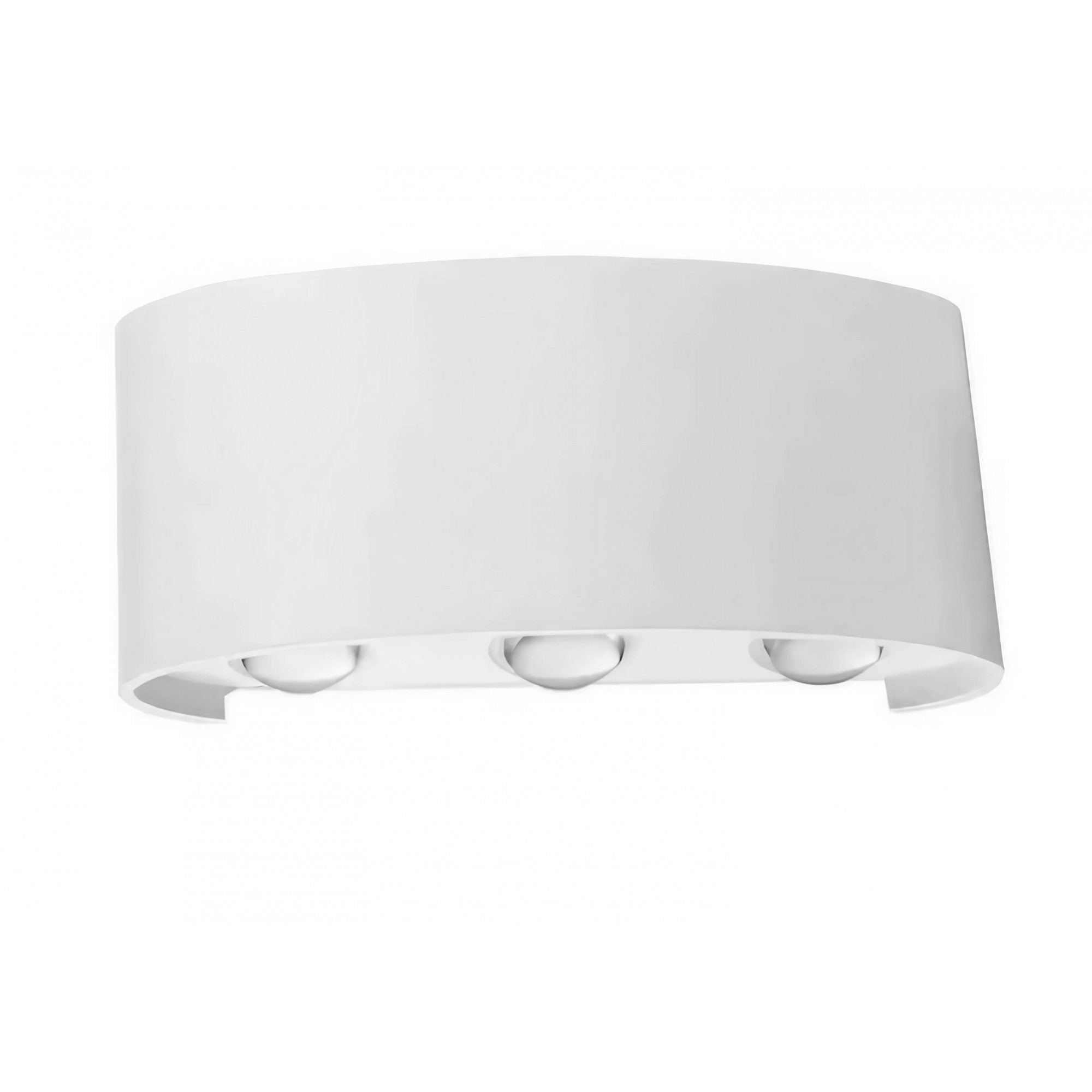 Aplica pentru Perete, Flippy, Interior/Exterior, Rezistenta la Umezeala, 8 W, Lumina Calda, Aluminiu, Alb, 22x8 cm-0