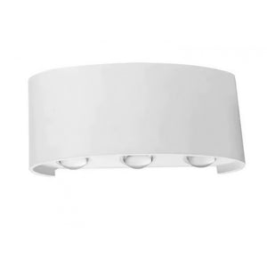 Aplica pentru Perete, Flippy, Interior/Exterior, Rezistenta la Umezeala, 8 W, Lumina Calda, Aluminiu, Alb, 22x8 cm-0