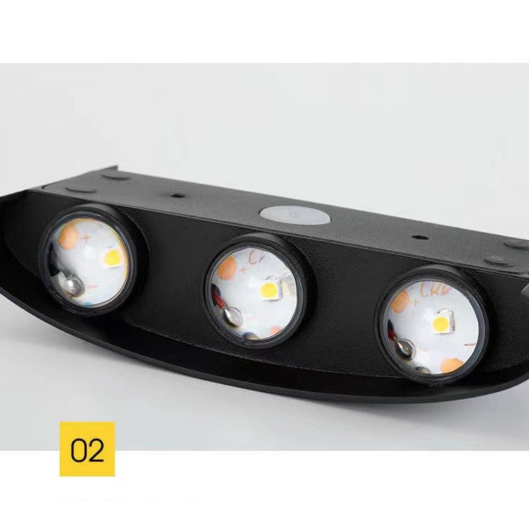 Aplica pentru Perete, Flippy, Interior/Exterior, Rezistenta la Umezeala, 8 W, Aluminiu, Negru, 22x8 cm-1