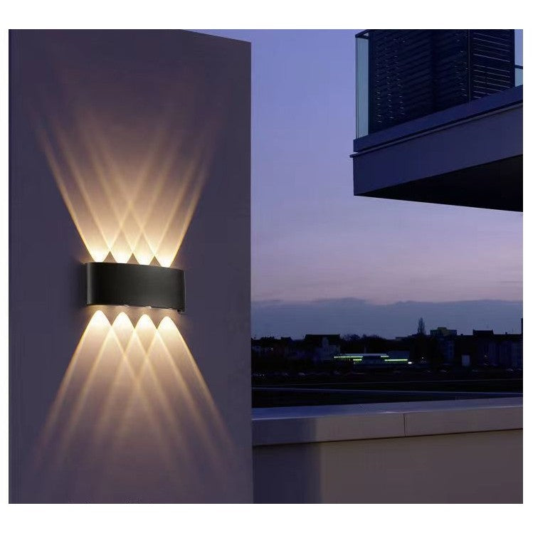 Aplica pentru Perete, Flippy, Interior/Exterior, Rezistenta la Umezeala, 8 W, Aluminiu, Negru, 22x8 cm-2