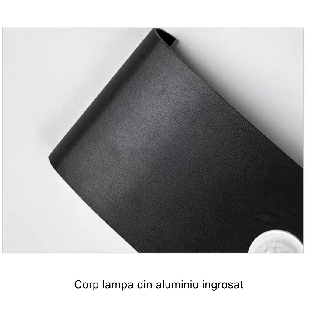 Aplica pentru Perete, Flippy, Interior/Exterior, Rezistenta la Umezeala, 8 W, Aluminiu, Negru, 22x8 cm-4