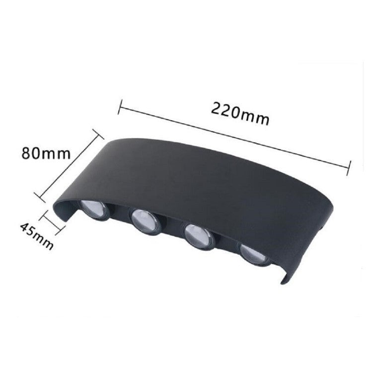 Aplica pentru Perete, Flippy, Interior/Exterior, Rezistenta la Umezeala, 8 W, Aluminiu, Negru, 22x8 cm-6