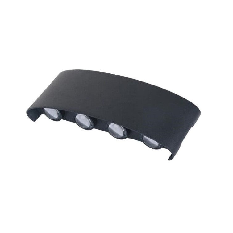 Aplica pentru Perete, Flippy, Interior/Exterior, Rezistenta la Umezeala, 8 W, Aluminiu, Negru, 22x8 cm-8