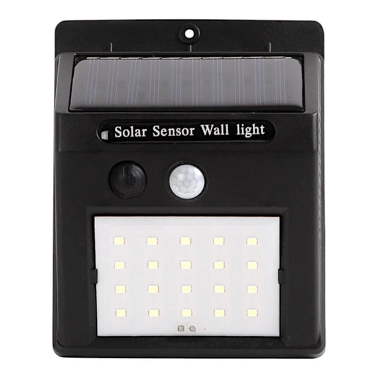 OFERTĂ 1+1 – Lampă Solară LED cu Senzor MotionLight Compact, 20 LED, 6500K, IP64, Negru