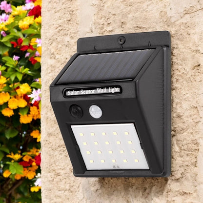 OFERTĂ 1+1 – Lampă Solară LED cu Senzor MotionLight Compact, 20 LED, 6500K, IP64, Negru