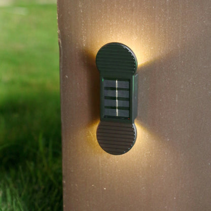 Aplica solara LED Flippy, ABS/Policarbonat, rezistenta la apa IP65, 2 LED-uri SMD, pentru perete, scari, 1.2V, 600mah, 16 x 5.9 x 3.3  cm, lumina alb cald, negru-3