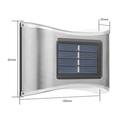 Aplica solara LED Flippy, ABS/Policarbonat, rezistenta la apa IP65, 6 LED-uri, pentru perete, trepte, borduri, terasa, 1.2V, 600mah, 10 x 6.5 cm, doua moduri de prindere, lumina alb calda, gri-2