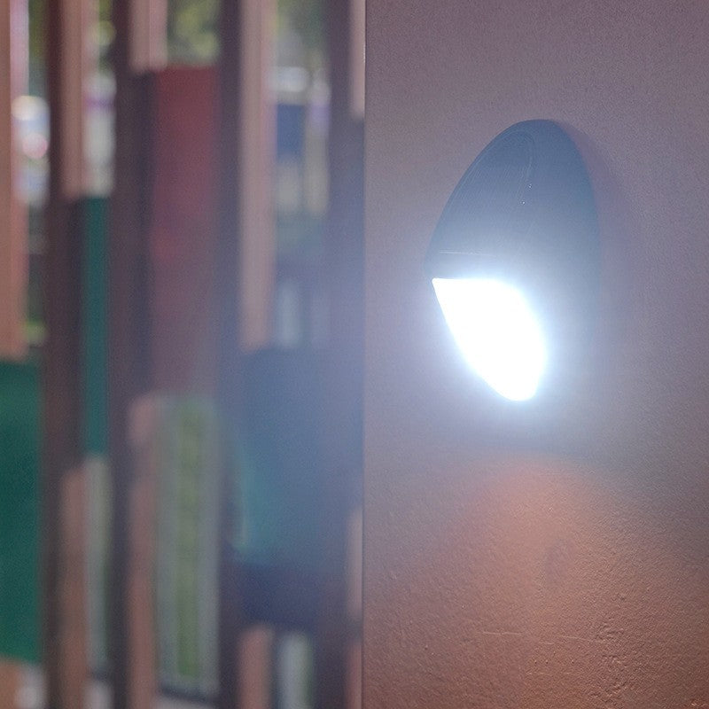Aplica solara LED pentru perete Flippy, in forma ovala, 10 LED-uri, lumina puternica, IP65, 12 x 7.5 cm, 1.2 V, 300 mAh, autonomie 8-10 ore, alb rece-4