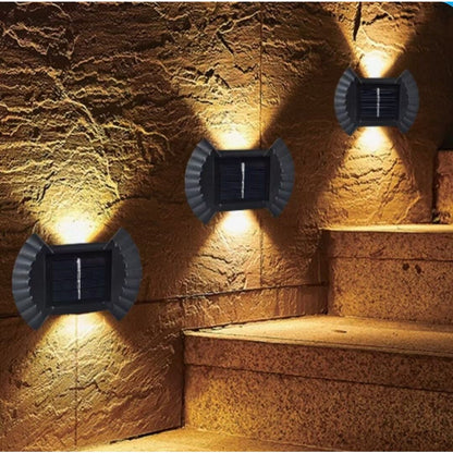 Aplica solaraLED bidirectionala pentru perete Flippy, in forma de funda, 8 LED-uri, material ABS si PC, lumina puternica, IP65, 10 x 7.5 cm, baterie 1.2 V, 300 mAh, autonomie 8-10 ore, alb cald-3