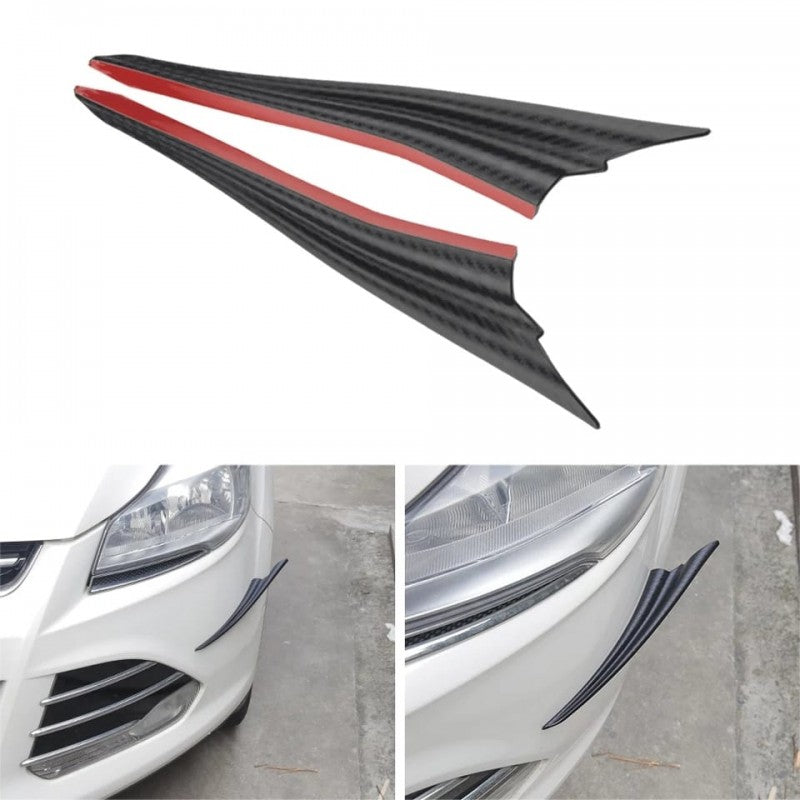 Set 2 aripioare ornamentale bara tuning, model SHARK, finisaj Carbon-1