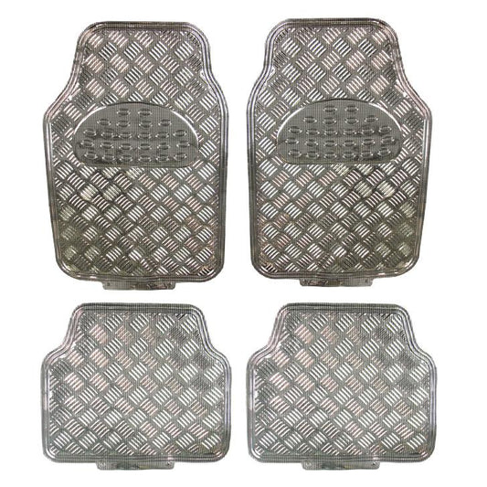 Covorase Auto Universale, model Diamond, culoare Crom Carbon-0