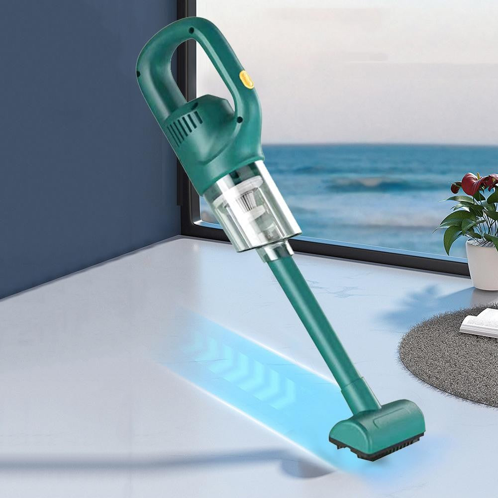 Aspirator Portabil fara Fir, Flippy, Incarcare USB, Pentru Casa si Masina, Autonomie 45 min, Verde-1