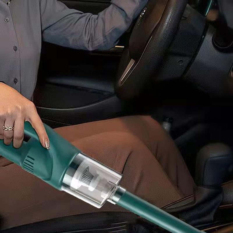 Aspirator Portabil fara Fir, Flippy, Incarcare USB, Pentru Casa si Masina, Autonomie 45 min, Verde-2