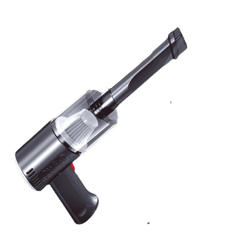Aspirator Portabil Fara Fir, Flippy, Tip Pistol K7, Pentru Casa si Masina, Incarcare USB, Autonomie 30 Min, 36 x 17 cm, Negru-10