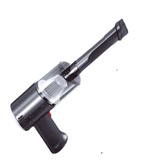 Aspirator Portabil Fara Fir, Flippy, Tip Pistol K7, Pentru Casa si Masina, Incarcare USB, Autonomie 30 Min, 36 x 17 cm, Negru-0