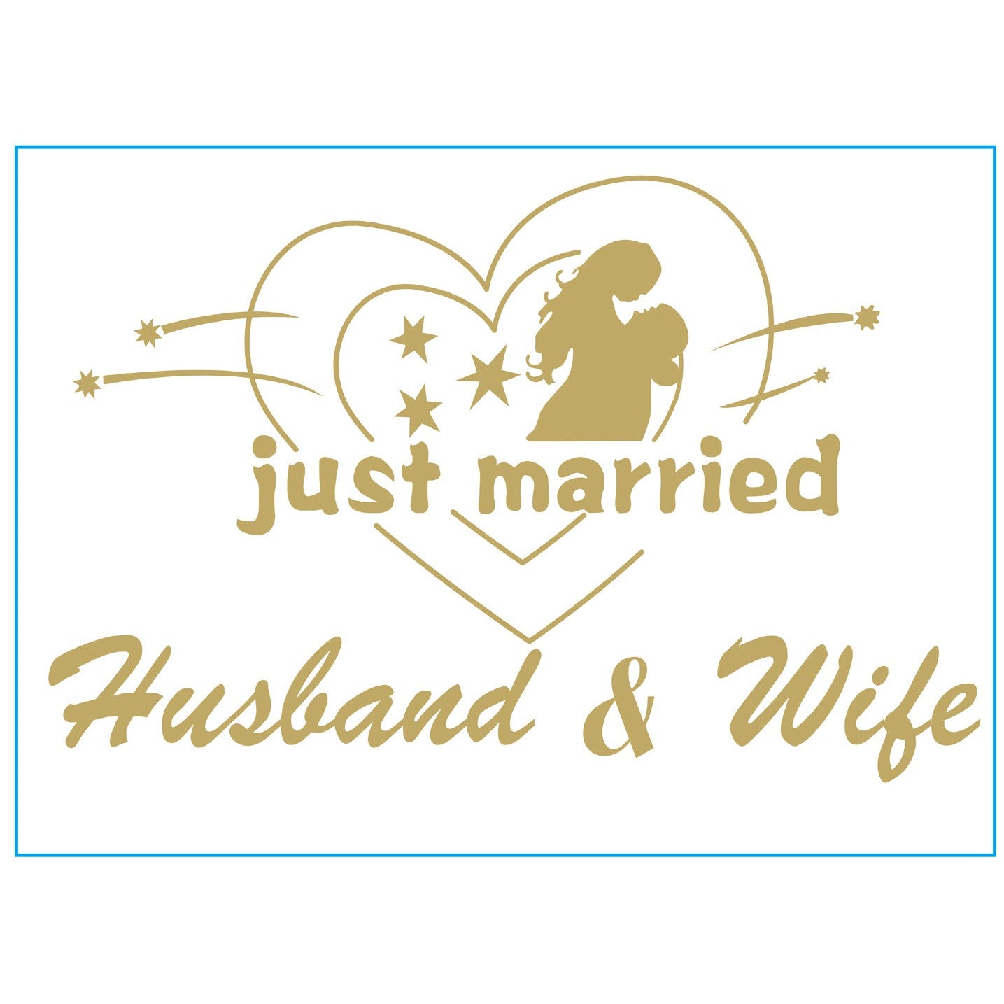 Autocolant just married model 2-0