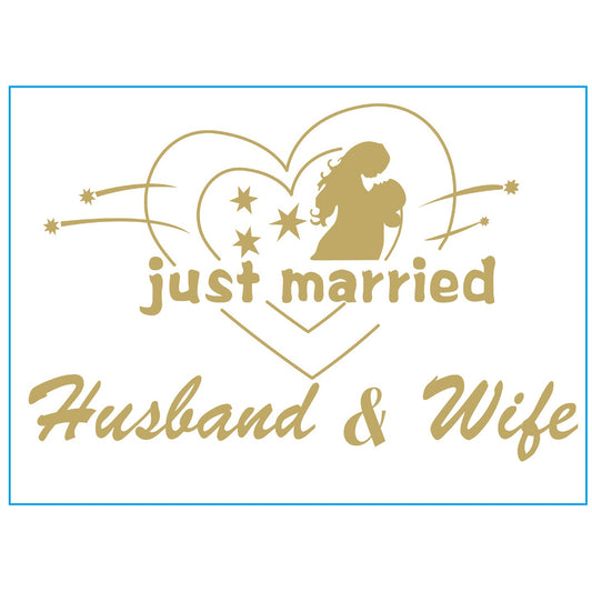 Autocolant just married model 2-0
