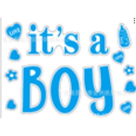 AUTOCOLANT pentru cutiile de baloane cu mesaj It's a boy-0