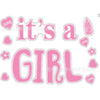 AUTOCOLANT pentru cutiile de baloane cu mesaj It's a girl-0