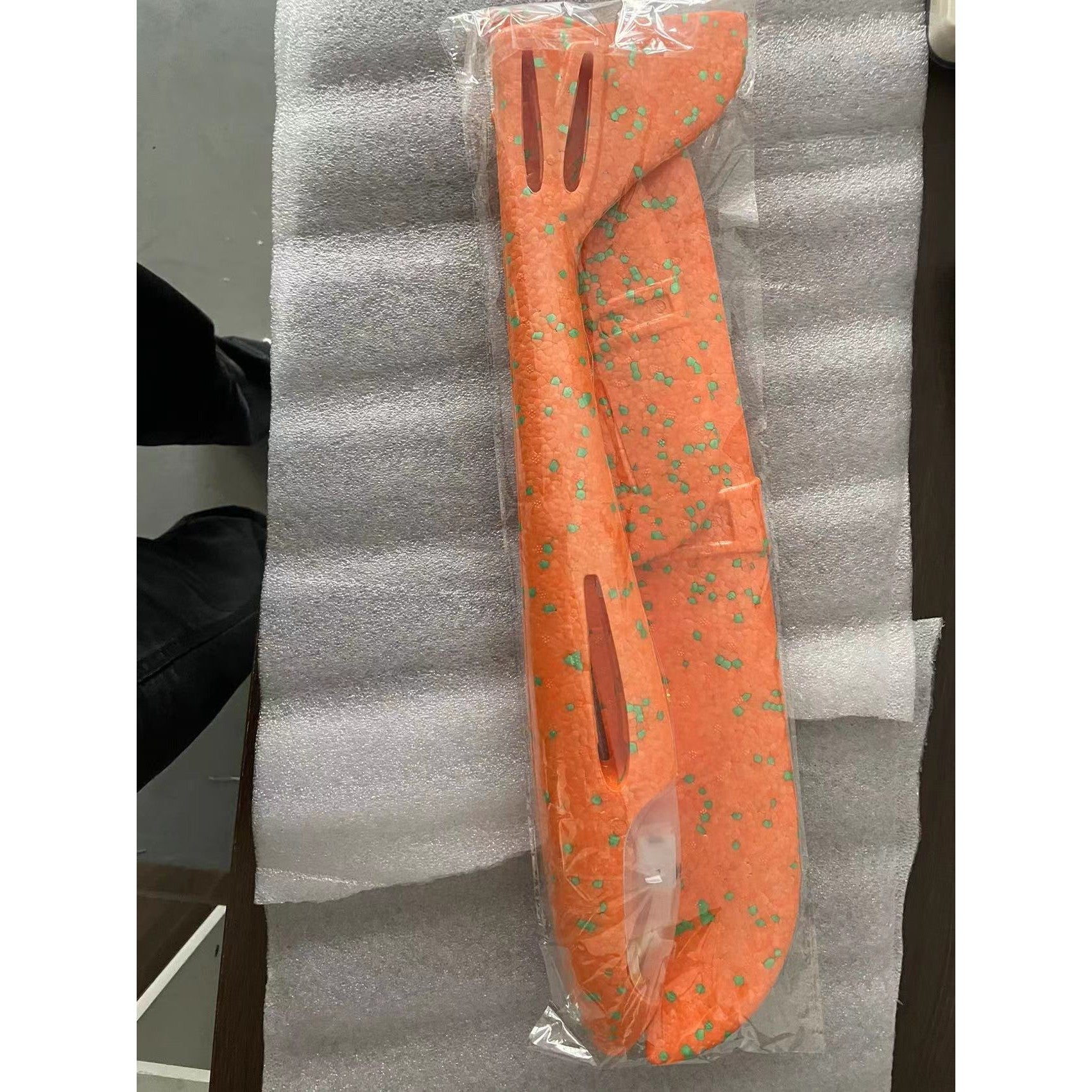 Avion Planor cu Pilot, Flippy, Din Polistiren, Cu Lumini in Cabina Pilotului, Lungime 47 cm, Portocaliu-5