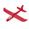 Avion planor din polistiren in punga , lungime 47 cm, cu lumini pe toata lungimea, Rosu , Flippy-0