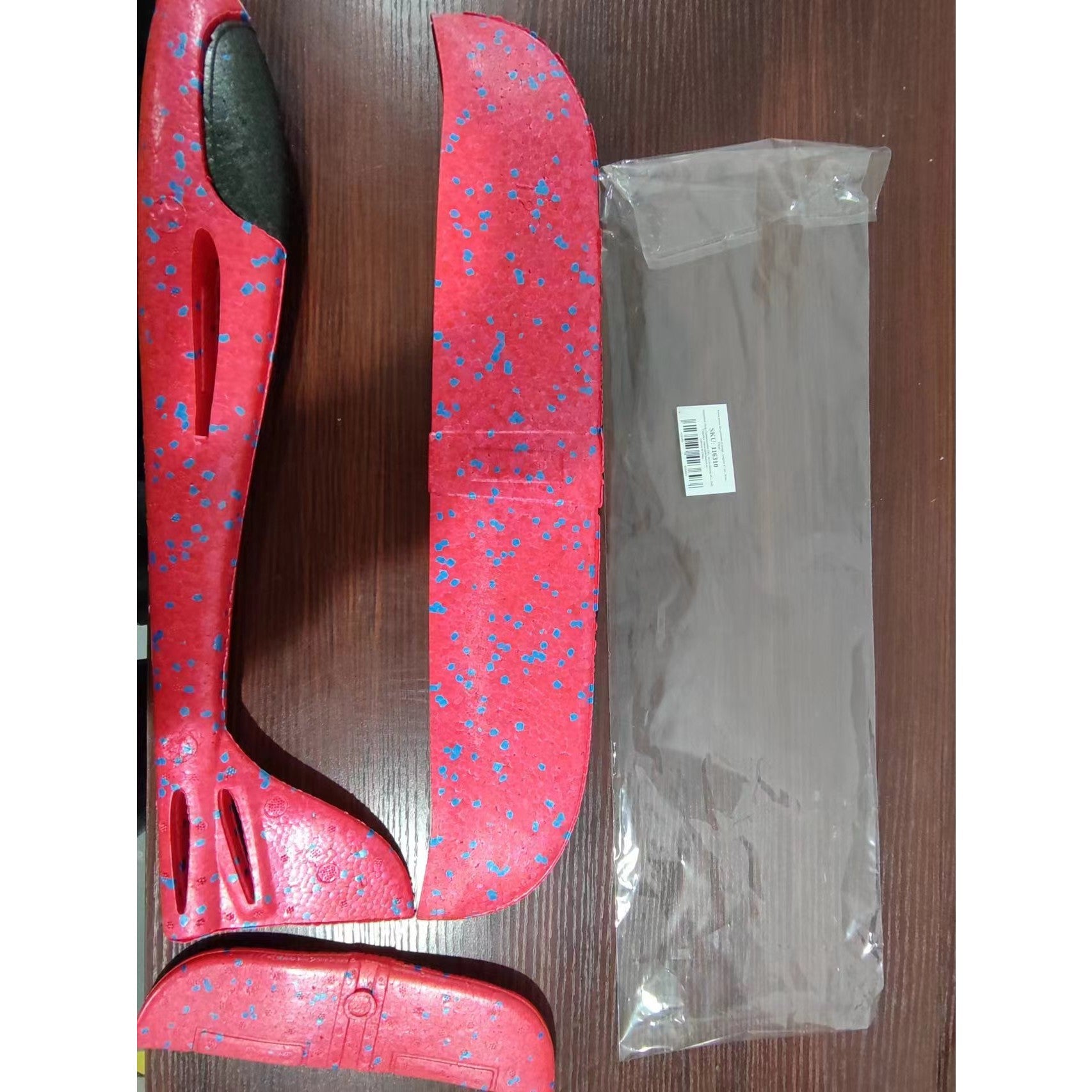 Avion planor din polistiren in punga , lungime 47 cm , Rosu , Flippy-6