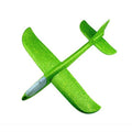 Avion planor din polistiren in punga , lungime 47 cm , Verde, cu lumini pe cap, Flippy-0