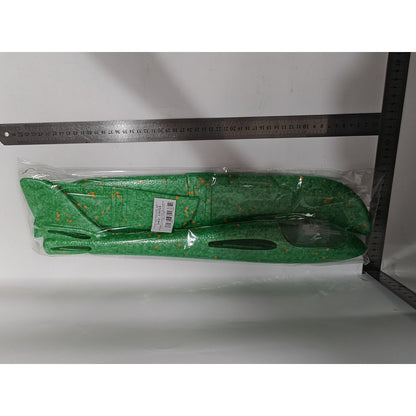 Avion planor din polistiren in punga , lungime 47 cm , Verde, cu lumini pe cap, Flippy-3