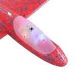 Avion Planor Flippy, cu Lumini pe Toata Lungimea, din Poliester, 48 cm, Rosu-2
