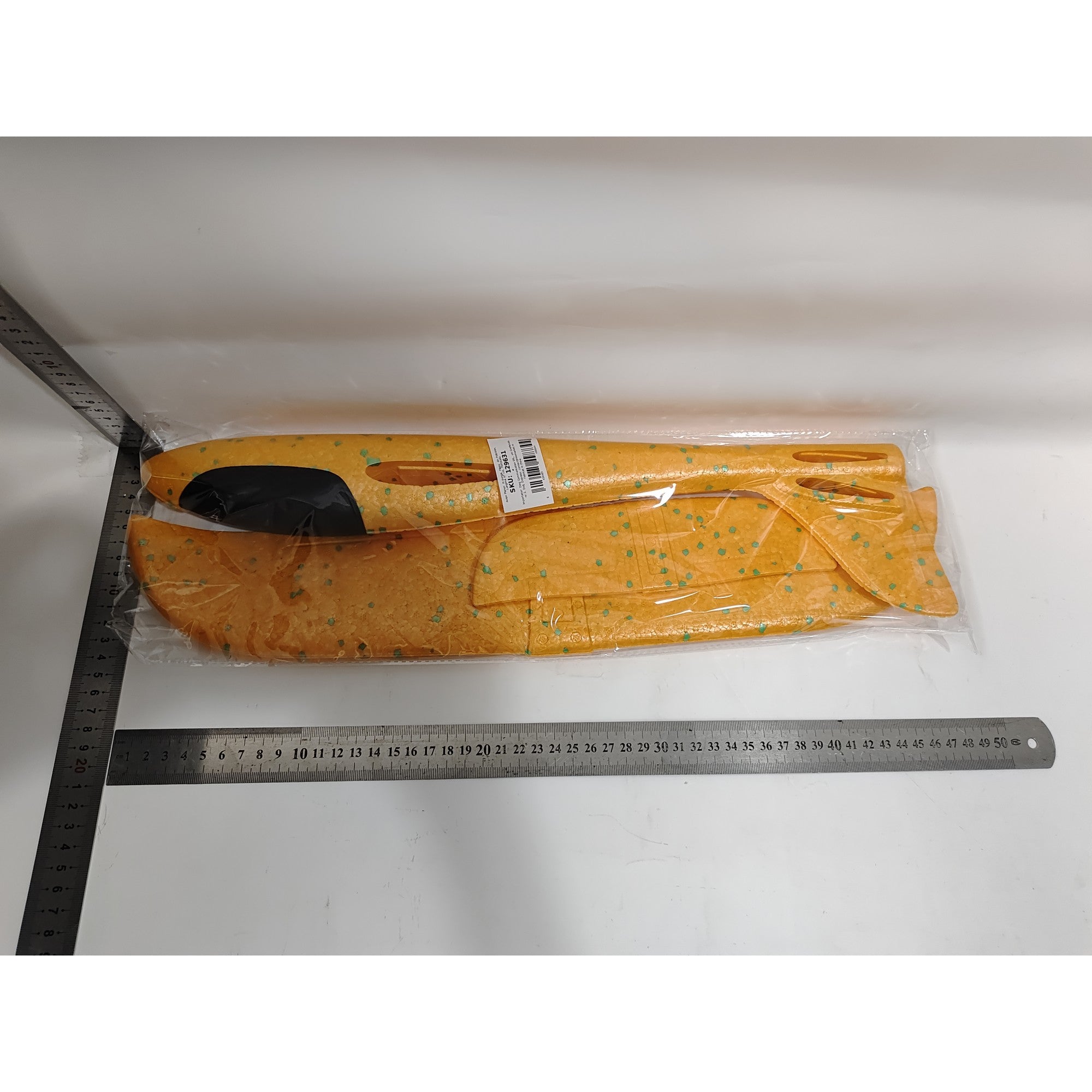 Avion Planor, in punga, Flippy, din Polistiren, Lungime 47 cm, Portocaliu-5