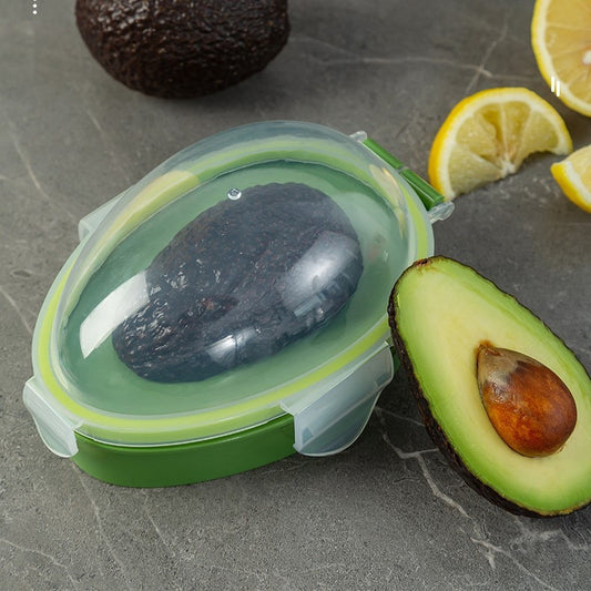 Recipient de Depozitare Avocado, Flippy, Etans, pentru Frigider, din Plastic, Mentinere Proaspata, 15.3x11x8 cm, Verde-1