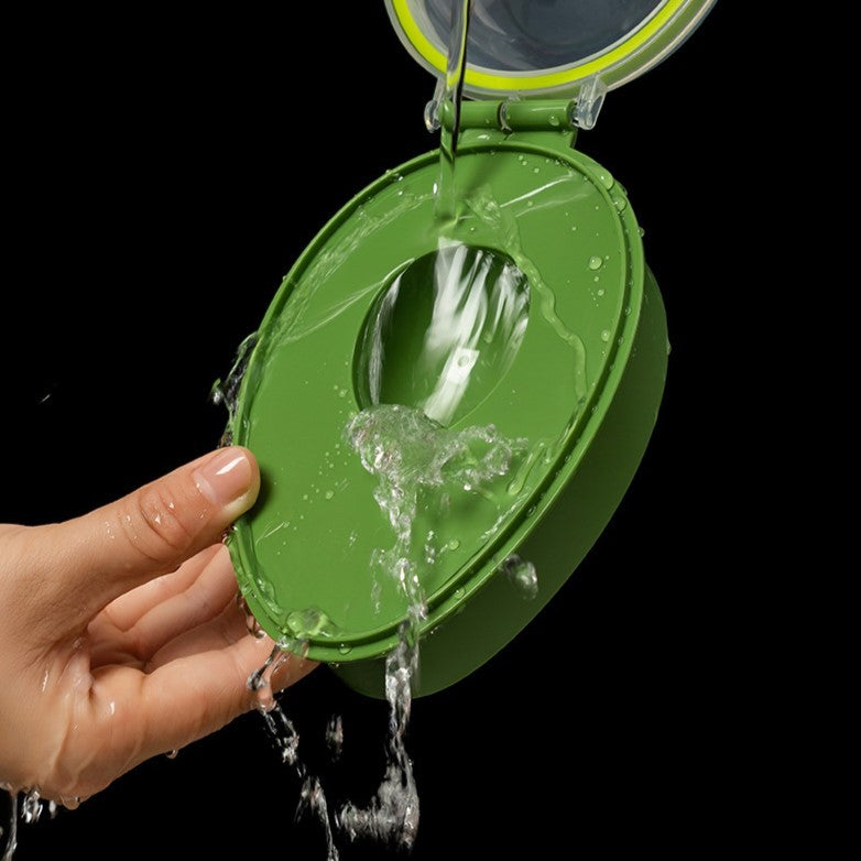 Recipient de Depozitare Avocado, Flippy, Etans, pentru Frigider, din Plastic, Mentinere Proaspata, 15.3x11x8 cm, Verde-4