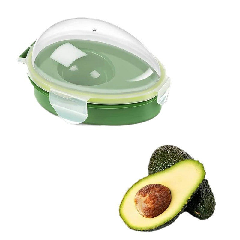 Recipient de Depozitare Avocado, Flippy, Etans, pentru Frigider, din Plastic, Mentinere Proaspata, 15.3x11x8 cm, Verde-0