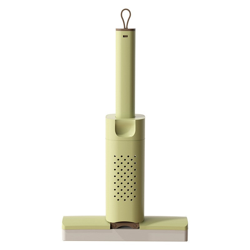 Mini Mop, Flippy, Pentru Uz Casnic, Sistem Autostoarcere, Portabil, Mop cu Burete, Rotire 180°,15 x 27.5 cm, Verde-0
