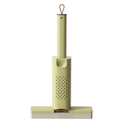 Mini Mop, Flippy, Pentru Uz Casnic, Sistem Autostoarcere, Portabil, Mop cu Burete, Rotire 180°,15 x 27.5 cm, Verde-0