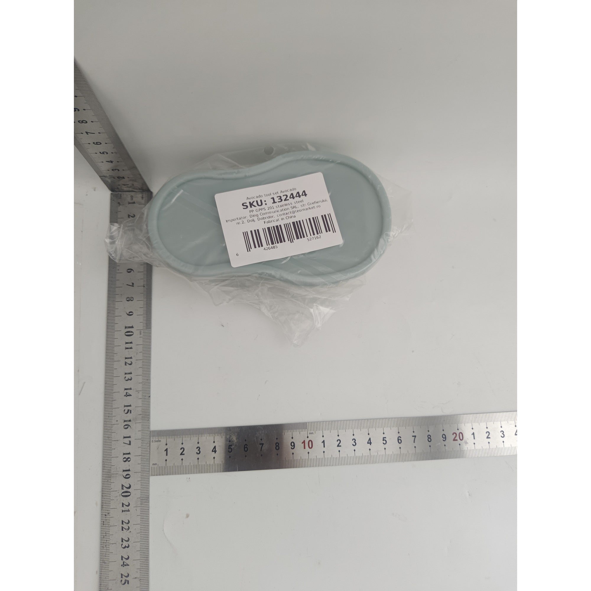 Recipient de Depozitare Avocado 5in1, Flippy, Etans, pentru Frigider, din Plastic, Dispozitiv de Taiat, Curatat, Feliat, 15x4.5x7 cm, Gri-1