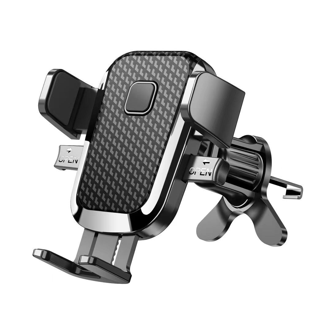 Suport Auto Telefon Flippy, Prindere Grila Ventilatie, Tija Fixare Reglabila, Rotativ 90 grade, Design Modern, Detalii Fine, Material Plastic si Silicon, 11 x  8.5 cm, Model 3, Negru-0