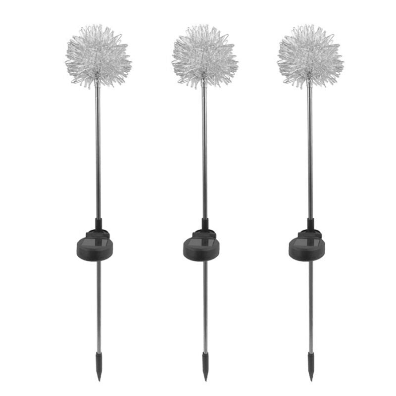 Set 2 Lămpi Solare LED, Formă Păpădie, Lumină Caldă