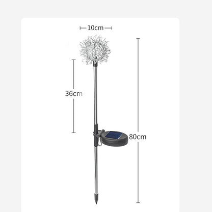 Set 2 Lămpi Solare LED, Formă Păpădie, Lumină Caldă