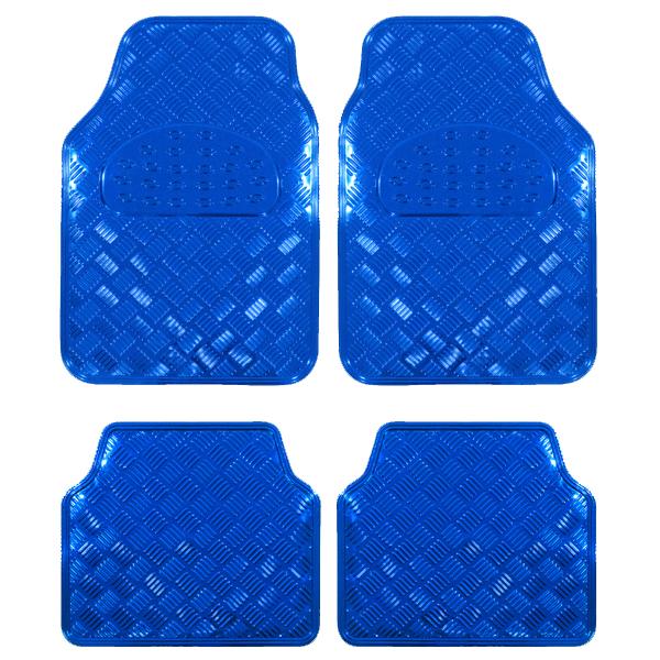 Covorase Auto Universale, model Diamond, culoare Crom Albastru-0