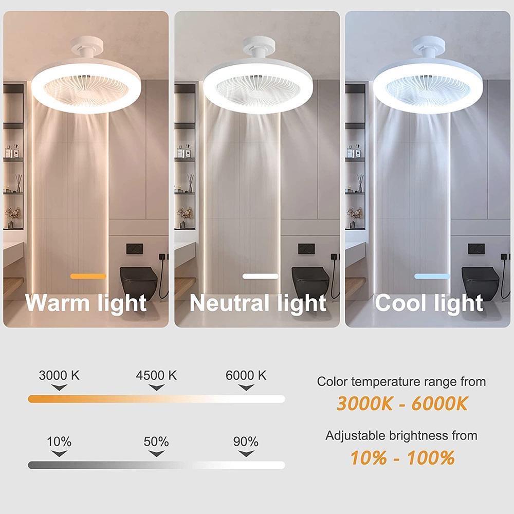 VENTILATOR DE TAVAN CU TELECOMANDĂ ȘI LUMINĂ 30W LED LAMPA FAN SMART