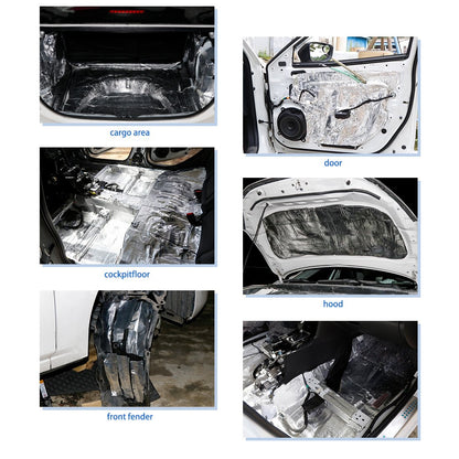 Material insonorizant auto cu strat din aluminiu, dimensiune 100cm x 100 cm x 6mm-7