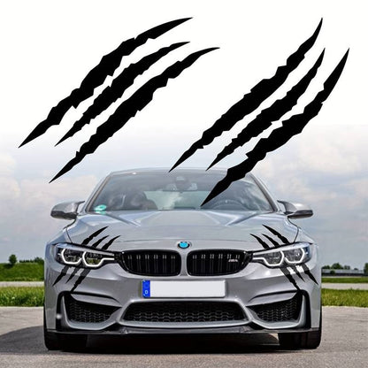 Set 2 stickere autoadezive Tuning, model "Monster Scratches", dimensiune 37 x 9 cm, culoare Negru-0