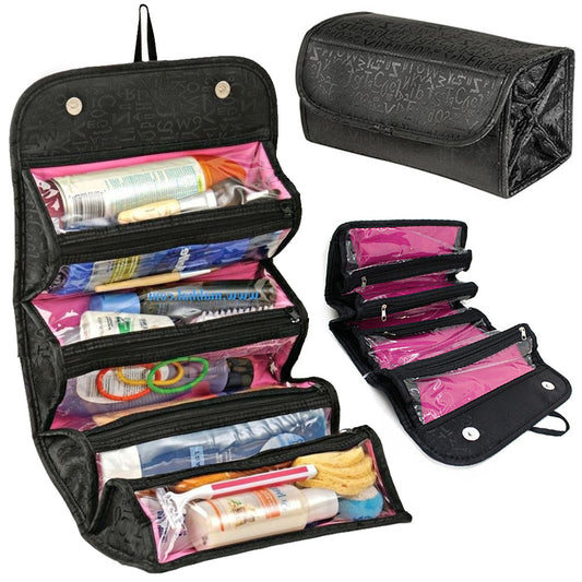 Organizator Cosmetice Tip Roll & Go pentru Călătorii