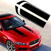 Set 2 stickere autoadezive Tuning, model "Hood Stripes V1", dimensiune 85 x 12 cm, culoare Neagra-0