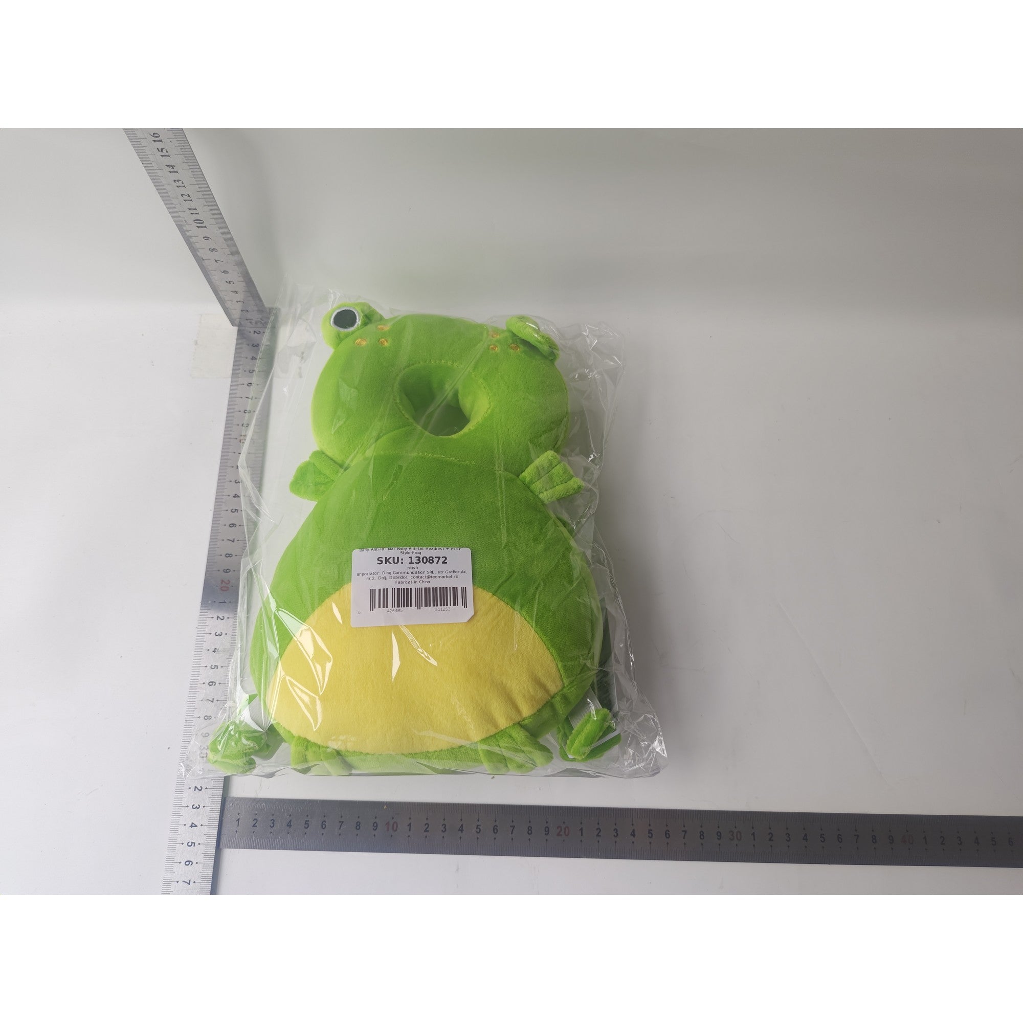 Pernă Anti-Cadere pentru Bebeluși, Flippy, Tetiera tip Broasca de Plus, Verde-1