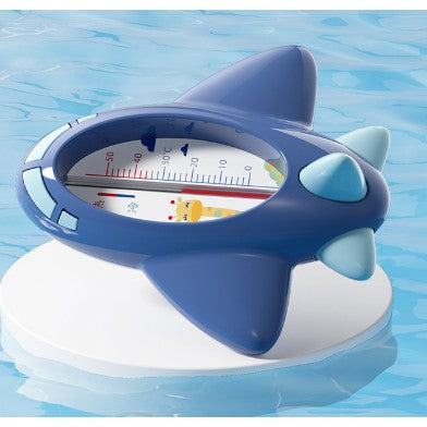 Termometru pentru Baie, Flippy, Plutitor, Rezistent la apă, Multifunctional, Model Avion, 11x10x4 cm, Albastru-0