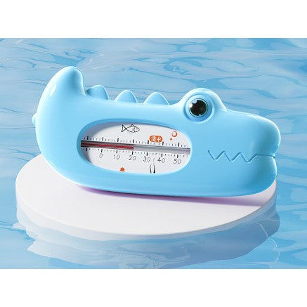 Termometru pentru Baie, Flippy, Plutitor, Rezistent la apă, Multifunctional, Model Crocodil, 2.7x6.5x3.7 cm, Albastru-0