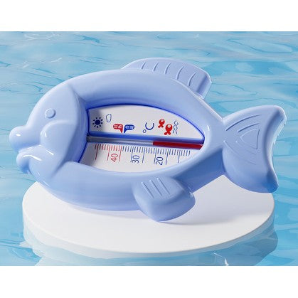 Termometru pentru Baie, Flippy, Plutitor, Rezistent la apă, Multifunctional, Model Peste, 15.5x9.5x2 cm, Albastru-0