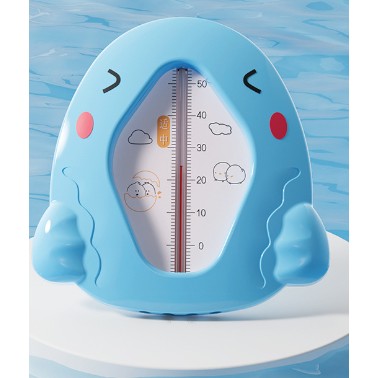 Termometru pentru Baie, Flippy, Plutitor, Rezistent la apă, Multifunctional, Model Gaina, 10.5x10.5x2.5 cm, Albastru-0